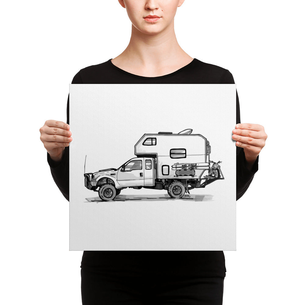 Bruce the Camper (Canvas Print)