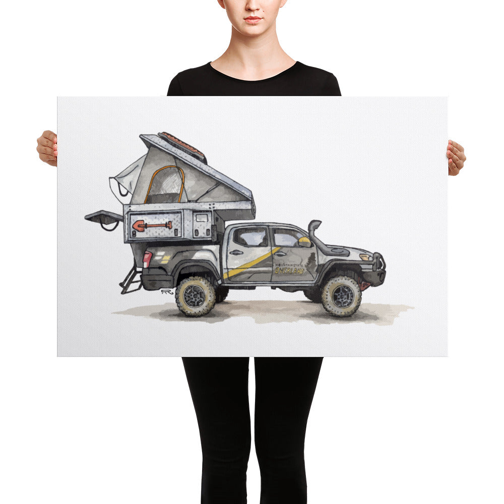 Mountain State Overland, Toyota Tacoma (Canvas print)